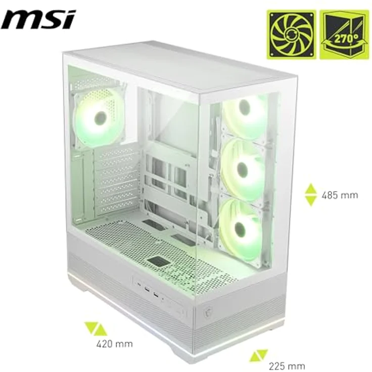 MSI MAG PANO 110R PZ, PC-Gehäuse in Weiß mit innovativem Design – Bild 2