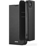 Hama Handyhülle für iPhone 16e (Handytasche zum Aufstellen, Etui mit Kartenfach, extra Schutz von Display und Kamera, mit Magnet, Klapphülle, weich, Anti Fingerabdruck) schwarz