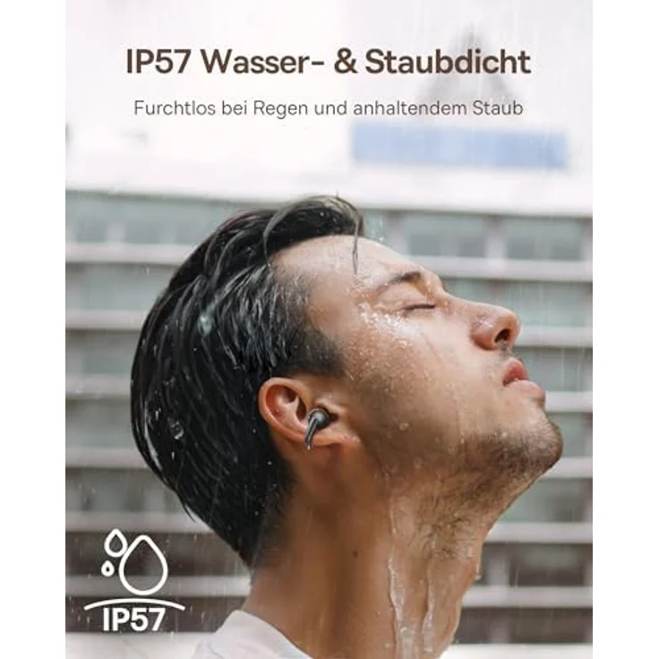 Baseus Bowie MC1 Open Ear Kopfhörer, Ohrclip mit Bluetooth 5.4, IP57 Wasser- und Staubdicht, 40H Akkulaufzeit, Geräuschunterdrückung, Interstellar Schwarz – Bild 3