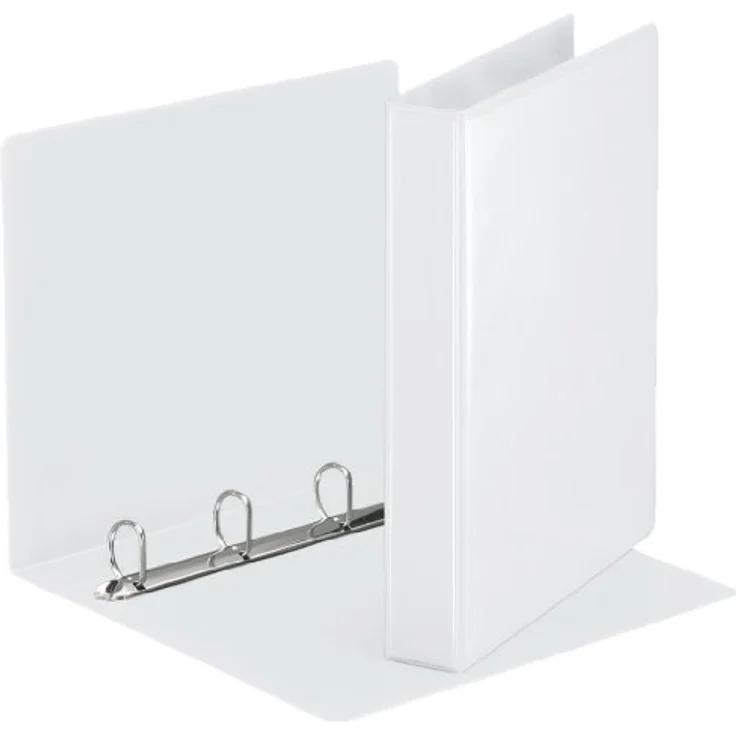 ESSELTE Präsentationsordner, mit 4-Ring-Comi-D-Mechanik, weiss – Bild 1