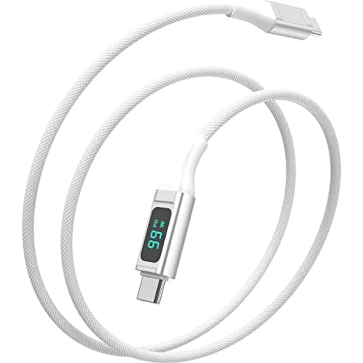 4smarts USB-C auf USB-C Kabel DigitCord 100W 1,5m weiß – Bild 1