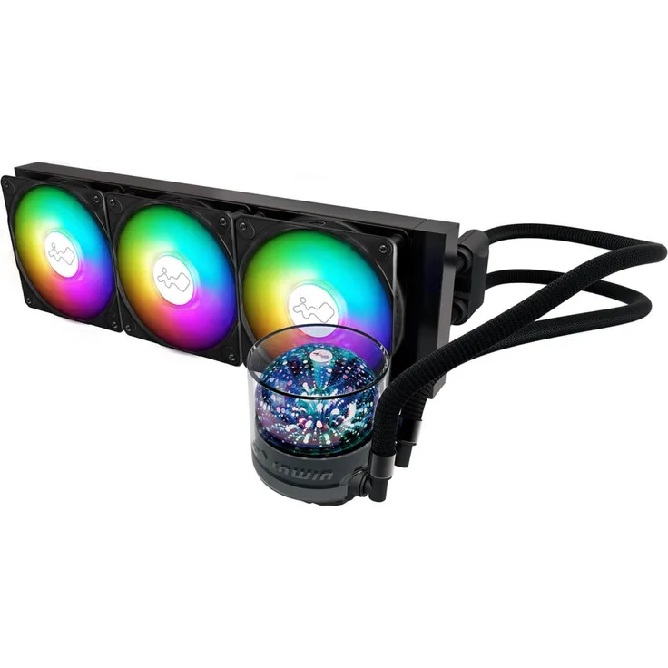 In Win NR36 ARGB, 360 mm AIO Wasserkühler mit Kupferbodenplatte und Nebula-Beleuchtung, Schwarz