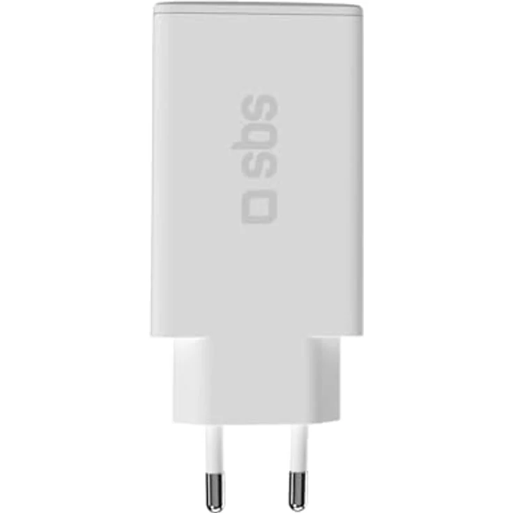 SBS Extra Slim GaN Charger 67W USB-C, kompakt, Power Delivery PD 3.0, Schnellladung für iPhone, Samsung, Tablet, Notebook, weiß – Bild 1