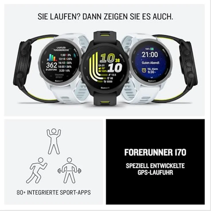 Garmin Forerunner 170, GPS-Laufuhr mit Silikonarmband 20 mm, AMOLED Touchdisplay, 10 Tage Akkulaufzeit und Garmin Pay – Bild 7