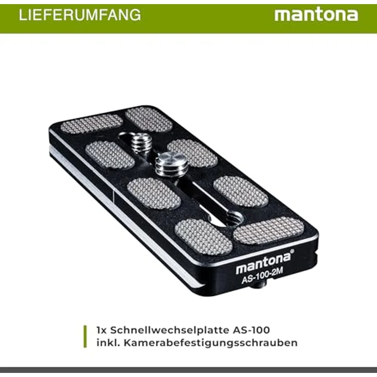 Mantona Schnellwechselplatte Arca Swiss, 100 mm schwarz – Bild 9