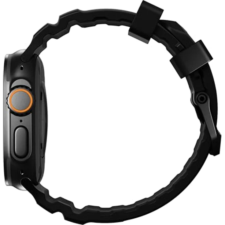 NOMAD Rocky Point Band für Apple Watch 42/44/45/49 mm, leistungsstarkes wasserfestes Uhrenarmband in Carbon Black mit leichtem und atmungsaktivem Design – Bild 2