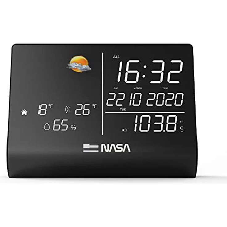 NASA - Wetterstation und Bluetooth-Lautsprecher WSP1300 Schwarz - 1 Außensensor - Lieferung mit Netzteil – Bild 2