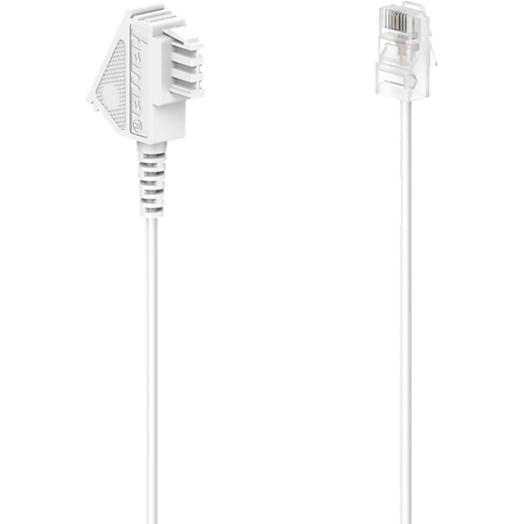 HAMA TAE-F-Stecker auf Modular-Stecker 8p2c, DSL-Box-Kabel, 3 m mit Kupfer-Innenleitern für beste Übertragungsqualität