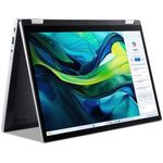 Acer Aspire Go Spin 14 (AGSP14-31PT-325W), 14" WUXGA Touchscreen Notebook, Intel i3-N355, 8GB RAM, 512GB SSD, Wind, Silber