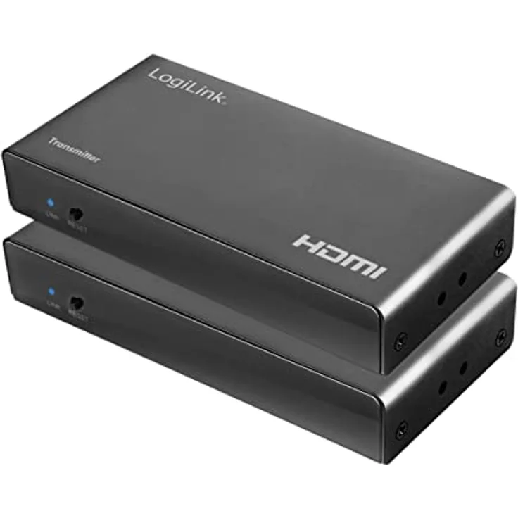 LogiLink HD0057 - HDMI-Extender-Set (1x Empfangseinheit & 1x Sendeeinheit) über LAN/Netzwerk, KVM (Keyboard/Video/Maus) 50m, 2xUSB,1080p/60Hz,HDCP,IR,Loop Out