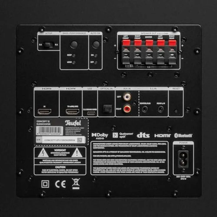 Teufel CONSONO 35 Concept Power Edition - 5.1 Surround Soundsystem, Komplettsystem Heimkino mit integriertem AV-Receiver, Bluetooth, Dolby Audio, USB-C-Soundkartenfunktion, HDMI ARC CEC - Schwarz – Bild 5