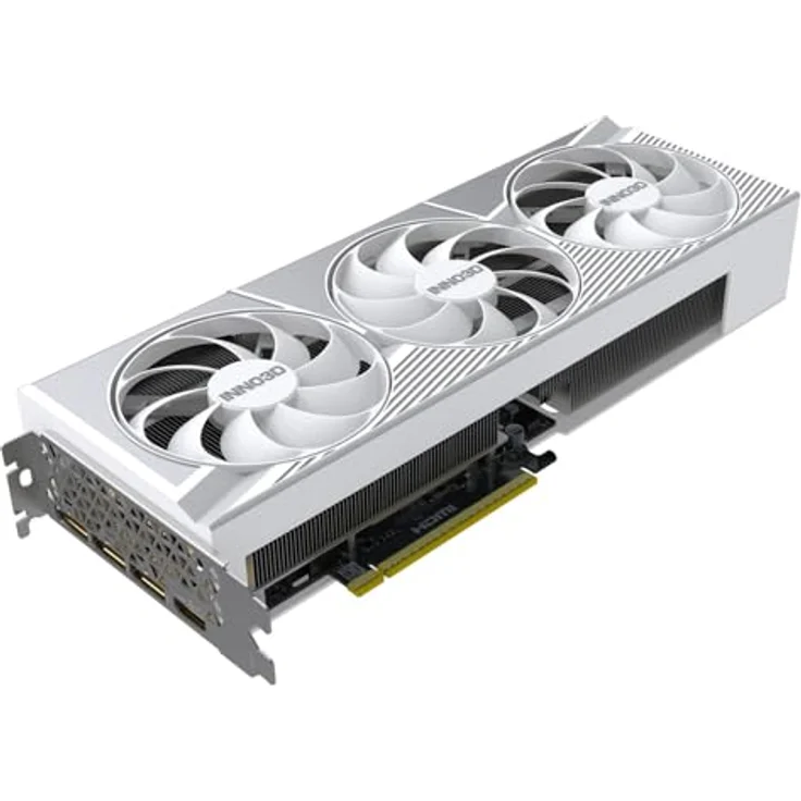 INNO3D GeForce RTX 5080 X3 OC White - NVIDIA Grafikkarte mit 16 GB GDDR7 VRAM und Triple-Fan-Kühler – Bild 3