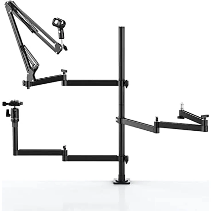 Ulanzi Broadcast Desktop Stand mit 3 Armen, stabil für Livestreaming und Videoproduktion – Bild 2
