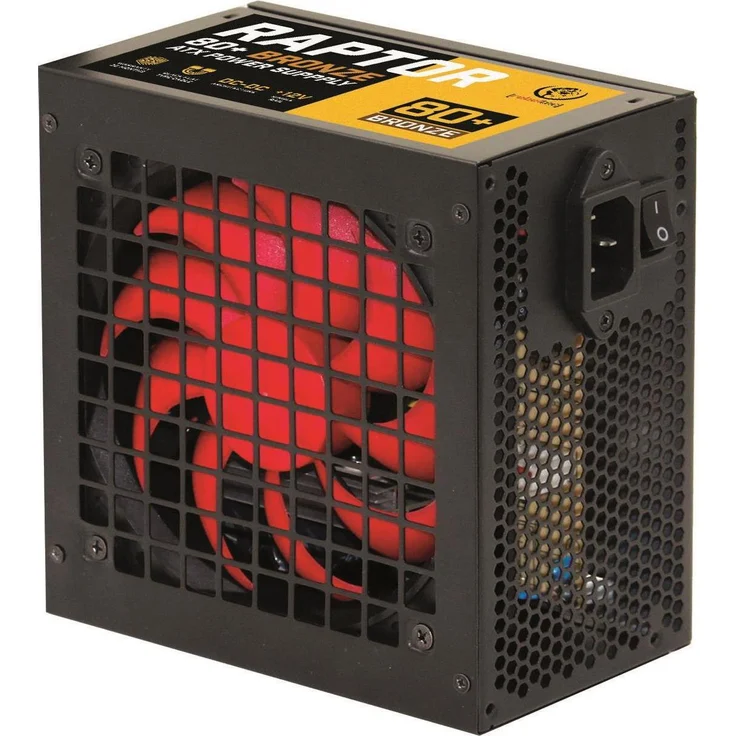 Rebeltec ATX Netzteil RAPTOR 500W BRONZE, 80+ Effizienz, Single Rail, DC-DC, 500W Leistung, mattschwarz