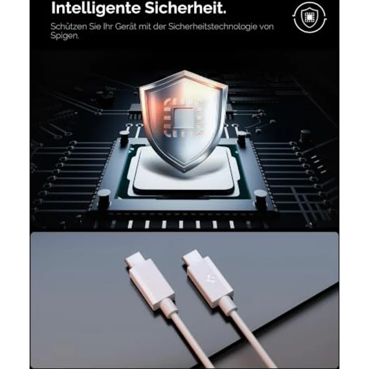 Spigen Essential USB C to USB C 60W Kabel, 2 m, weiß, USB 2.0 – Bild 4