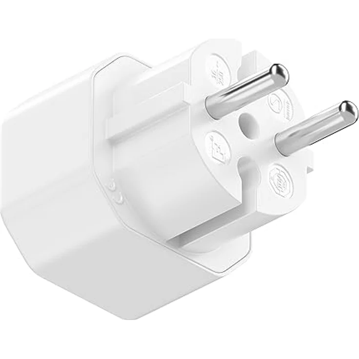 deleyCON 2 Stück Mehrfachstecker, Mehrfachsteckdose Indoor mit 2x Euro-Buchse, 2,5A, max. 1100W, Überlastungsschutz, kompakte Bauweise, Weiß – Bild 5