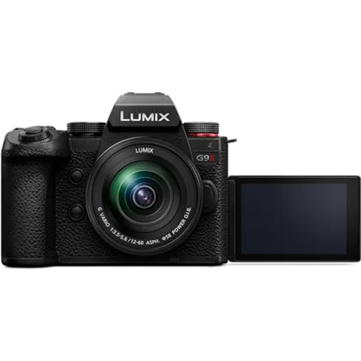 Panasonic LUMIX DC-G9M2ME Micro Four Thirds spiegellose Kamera Lumix G Vario 12-60mm F3.5-5.6 Objektiv, 25,2MP, 4K 120p/100p & 5,7K 30p/25p, Phasen-Hybrid-AF, OLED LVF, Bluetooth, Schwarz – Bild 2