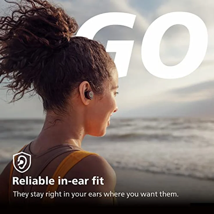 Philips Audio TAA7507BK/00 True Wireless Sportkopfhörer, Premium-Sound, Noise Cancelling Pro, kristallklare Gespräche, zuverlässiger Sitz im Ohr,bis zu 28Stunden Wiedergabezeit, Schwarz, Einheitsgröße – Bild 3