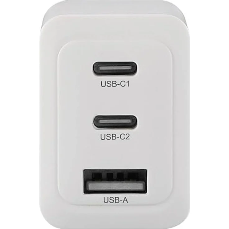 Voltcraft UC-2C1A65W01 USB Ladegerät, 65 W, 1x USB-A, 2x USB-C® mit Fast Charge und USB PD 3.0, Weiß, GaN – Bild 2