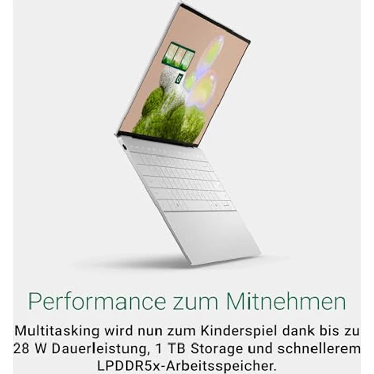 Dell XPS 13 (9350) Laptop Copilot+ 13.4" FHD+ 120Hz, Intel Core Ultra 7 Series 2 Intel - Evo Edition, Intel Arc, 32GB RAM, 1TB SSD, Windows 11 Home, Deutsch QWERTZ Backlit Keyboard, Platin – Bild 4