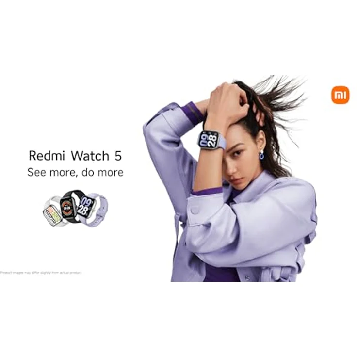Xiaomi Redmi Watch 5 – 2.07" AMOLED, 60Hz, 24 Tage Akku, 150+ Sportmodi, 5ATM wasserfest, GNSS, Herzfrequenz & SPO₂-Sensor, Bluetooth Calling, Aluminium-Rahmen, drehbare Krone, Lavender Purple, Smartwatch – Bild 5