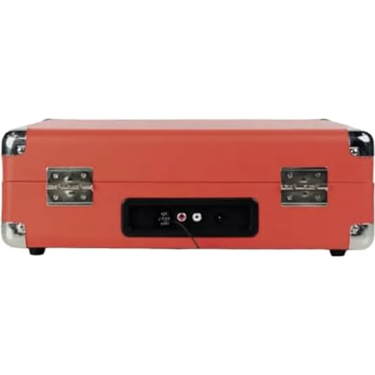 PRIXTON - Vintage Vinyl-Plattenspieler, Vinyl-Player und Musik-Player über Bluetooth und USB, 2 eingebaute Lautsprecher, Plattenspieler Koffer, Farbe Rot | VC400 – Bild 6