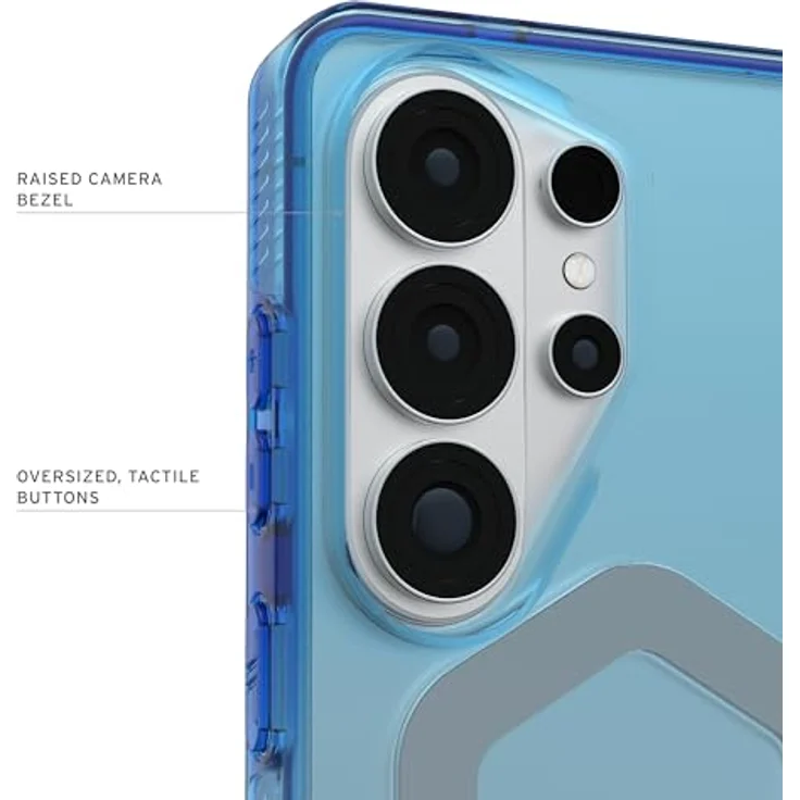URBAN ARMOR GEAR Plyo Case für Samsung Galaxy S26 Ultra, sturzfeste Hülle mit Magnetring, Wireless Charging kompatibel, blau/transparent/Ombre – Bild 4