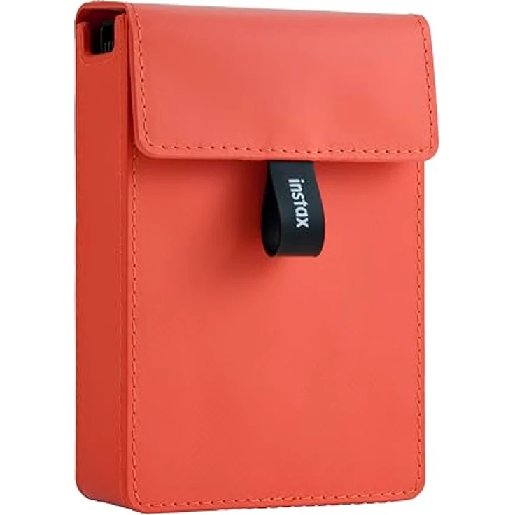 FUJIFILM instax mini Link+™ Printer Case, Orange, Tasche mit Leinenstruktur und Aufklappdeckel für den optimalen Transport – Bild 1