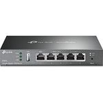 TP-LINK ER605 5 Port Dual/Multiple WAN VPN Router(bis zu 4 Gigabit WAN Ports, hochsicheres VPN, Omada SDN, zentrales Management, intelligente Überwachung, Firewall) schwarz, ideal für Büronetzwerk