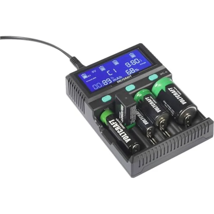 VOLTCRAFT IPC-4 Ladegerät Li-ion, LiFePO, NiMH, NiCd, LiFePO4 A, AA (Penlite), AAA (Bleistift), AAAA (Mini), C (Baby) – Bild 3