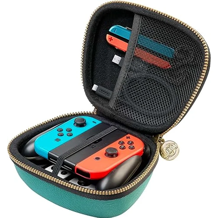 Nintendo Big Ben Gaming Case for Zelda Controller - Green, Schutz für Konsolen mit Link Motiven, harte Clutch und verstellbarem Ständer – Bild 2