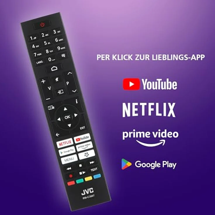 JVC LT-24VAH3455, 24 Zoll HD-Ready Android Smart TV mit HDR, Triple-Tuner und LED, schwarz – Bild 5