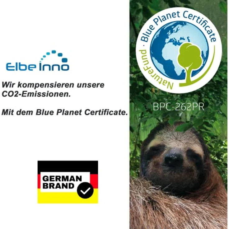 Elbe Inno® Tischsteckdose, 4-fach Steckdosenleiste für Arbeitsplatte, Aluminium in schwarz-grau, mit Überspannungs- und Kindersicherheitsschutz – Bild 5