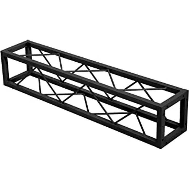 Decotruss Quad ST-1500 Truss BK, gerade 4-Punkt Traverse, 1,5 m, schwarz, matt, pulverbeschichtet, leicht montierbar