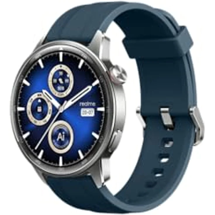 Realme Watch S2, 3,63 cm (1,43") AMOLED Smartwatch mit 466 x 466 Pixel Touchscreen, Silber – Bild 2