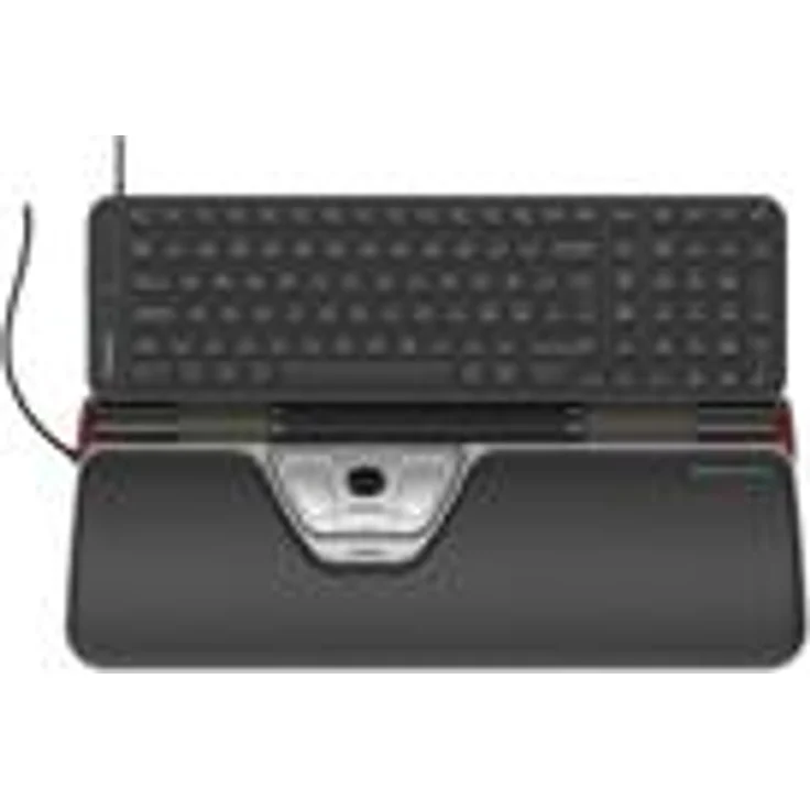Contour Design RollerMouse Red Plus & Balance, Kabelgebundenes Tastatur-Maus-Set, USB-C, QWERTY, Pan-Nordic, Schwarz