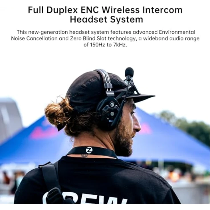 Hollyland Solidcom C1 Pro 4S-DH, drahtloses Full-Duplex Headset-System mit Dual-Mic Environmental Noise Cancellation, Reichweite 350 m, leicht und benutzerfreundlich – Bild 2