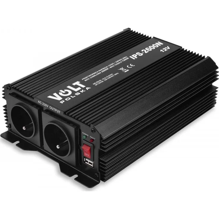 Volt Polska UPS Volt Sinus Pro 500 E (3SP050012E), Online-Doppelwandler USV mit 2000 VA und 500 W