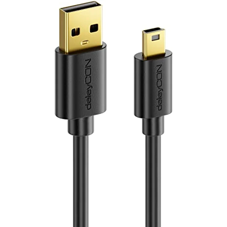 deleyCON 1m Mini USB 2.0 High Speed Kabel - Schwarz - High-Speed-Datenübertragung für Handys, Smartphones, Tablets und mehr – Bild 5