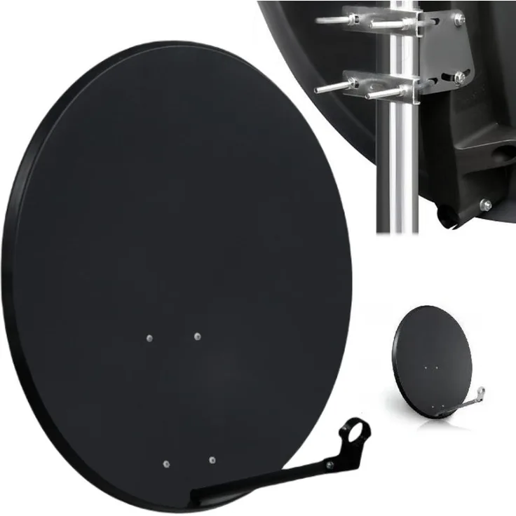 CORAB COR-800SAE-C Satellitenschüssel 80 cm, Stahl, dunkel, 37,4 dB Energiegewinn, 10,7–12,75 GHz