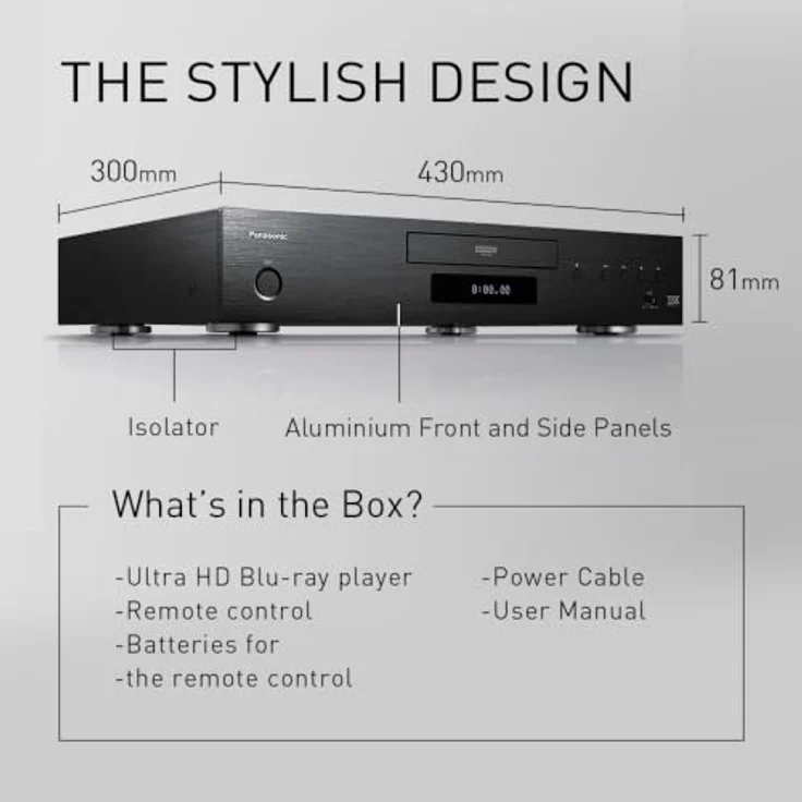 Panasonic DP-UB9004AG1 UHD Blu-Ray Player, 4K/HDR, Dolby Vision, THX, Schwarz, Versandkostenfrei – Bild 7