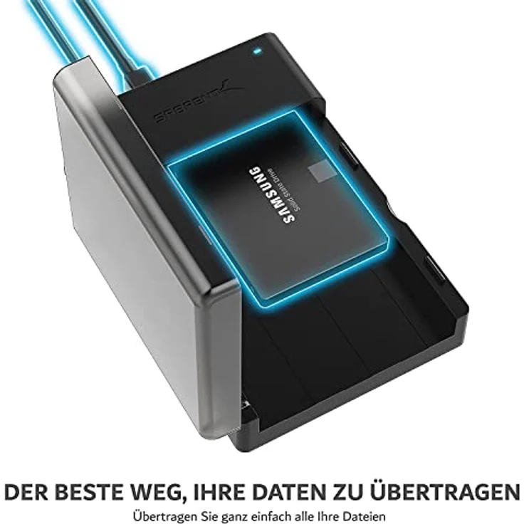 Sabrent Dockingstationen - USB 3.0 zu SATA externer Festplatte Lay-Flat-Dockingstation für 2,5 oder 3,5 Zoll HDD, SSD [Support UASP] (EC-DFLT) – Bild 3
