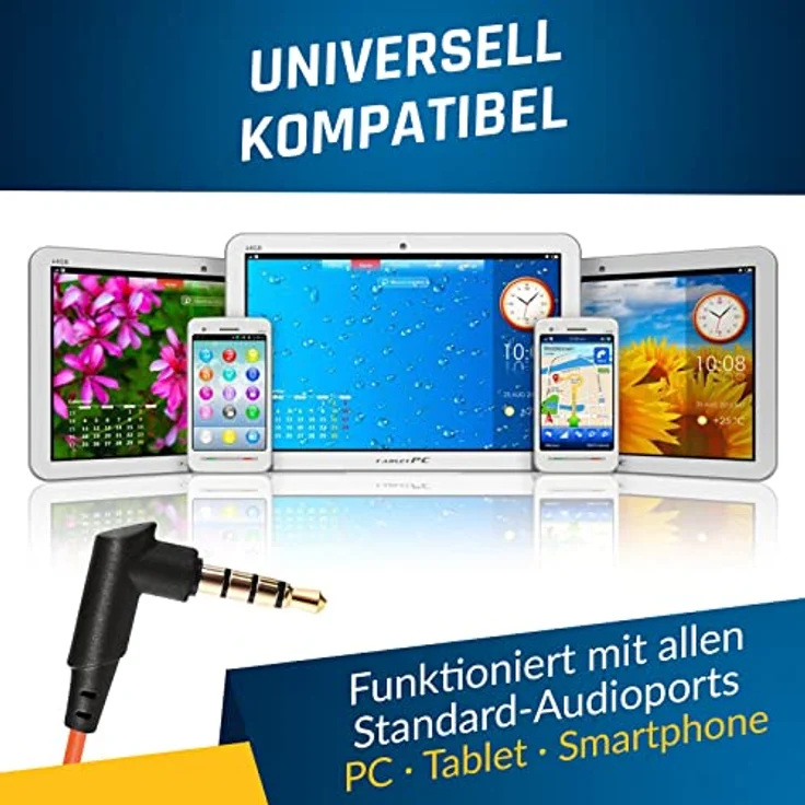 KLIM Fusion In-Ear Kopfhörer mit Mikrofon, Memory Foam, 3.5 mm Jack, langlebig und innovativ, orange – Bild 6