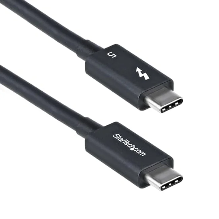 StarTech.com Thunderbolt 5 Kabel 50cm, 80Gbps-120Gbps, 240W PD, 8K60Hz, Thunderbolt-zertifiziert, TB4, USB4, USB-C – Bild 1