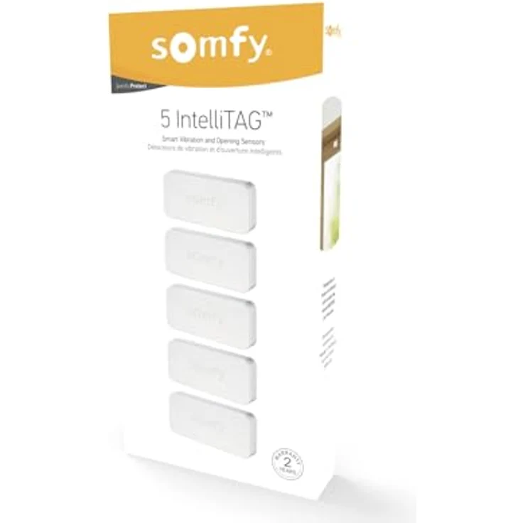 Somfy 2401488 - IntelliTAG, intelligenter Sensor für Home Alarm, Weiß, 5 Stück | Sabotageschutz | Funkreichweite bis zu 200 M (in Freifeld) – Bild 2