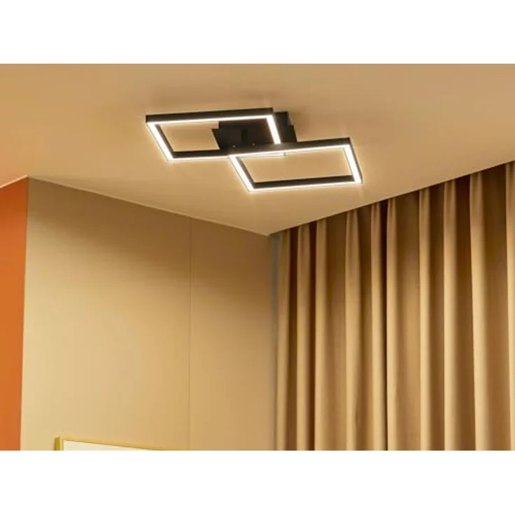 Lucande LED Deckenlampe dimmbar über Wandschalter, LED Deckenleuchte Wohnzimmer 25,5W warmweiß – Bild 2