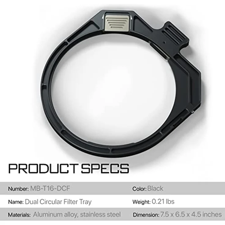 Tilta Dual Circular Filtereinsatz für Tilta Mirage Matte Box, kompatibel mit 95 mm runden Filtern, leicht, langlebig, MB-T16-DCF – Bild 3