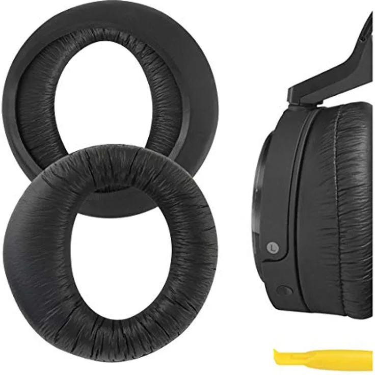 Geekria Ersatz-Ohrpolster für Sony MDR-RF4000, RF5000, RF6000, RF6500, RF7000, RF7100, MDR-DS6000, DS6500, DS7000, DS7100, faltige Ersatz-Ohrpolster für Kopfhörer, 2er Pack, langlebig und flexibel - GEEKRIA