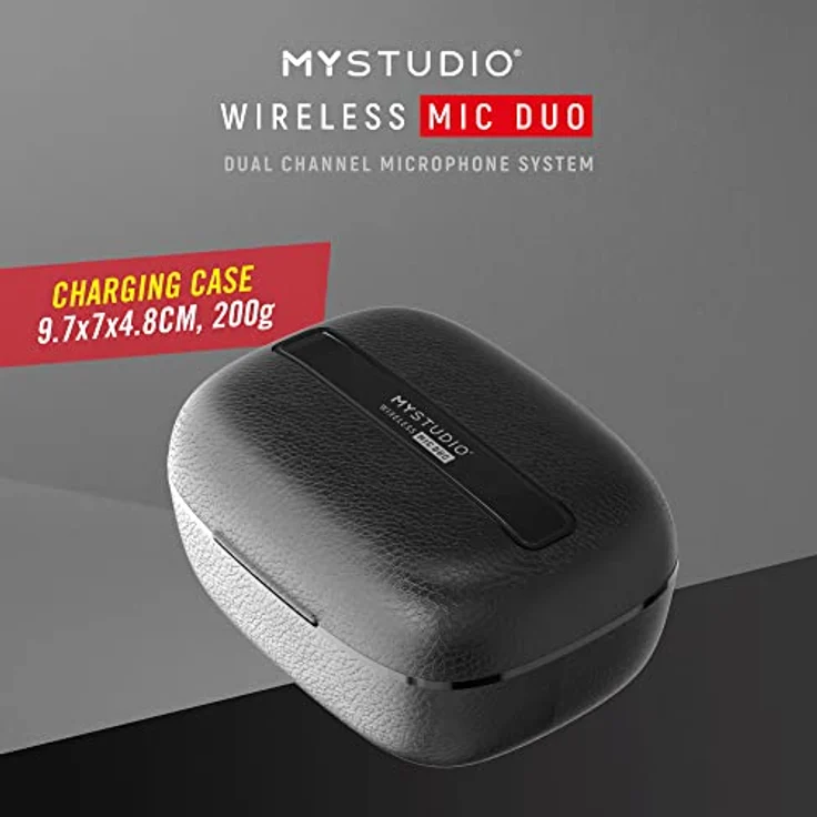 MyStudio Wireless MIC Duo • Mikrofon-Set mit Zwei Lavalier-Ansteckmikrofonen • Schnurlos • Für Zwei Anwender gleichzeitig • Kompatibel mit Smartphones und Kameras • Schutzcase als Ladestation – Bild 5