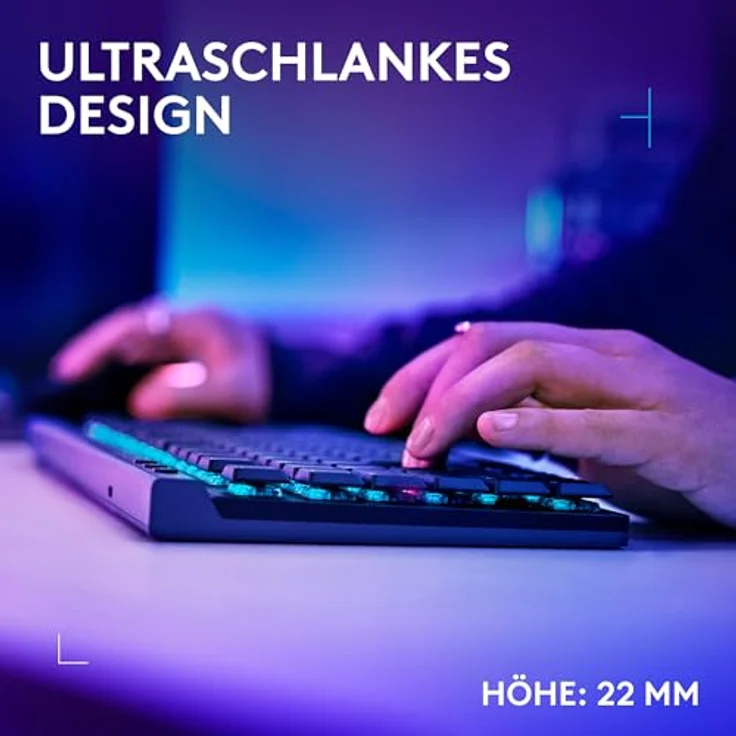 Logitech G515 LIGHTSPEED TKL Black (DE) Kabellose Tastatur in Mehrfarbig – Bild 4